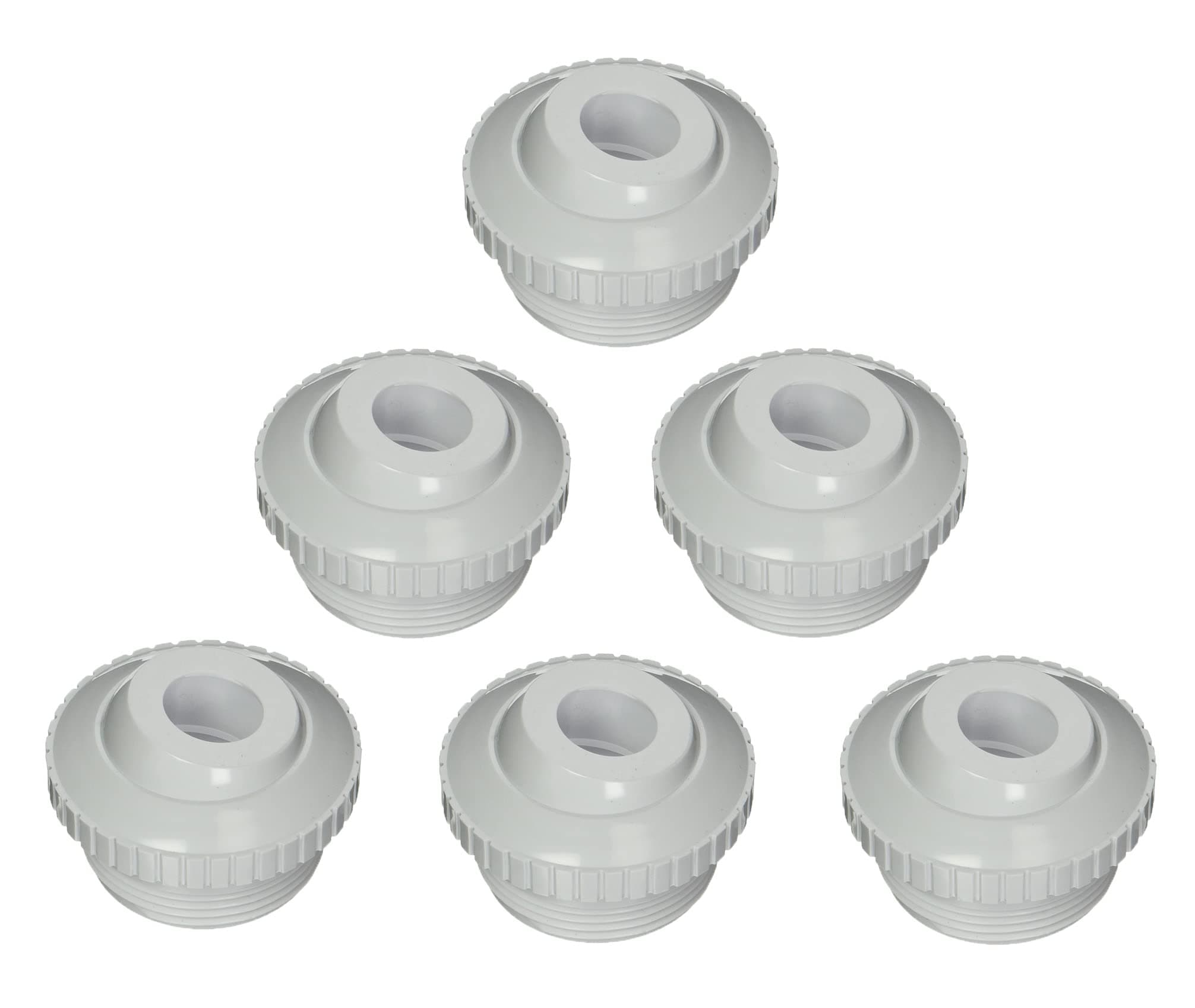 PoolSupplyTown Pool Spa Directional Flow Hydrostream Return Jet Fitting SP1419D with Adjustable 3/4" Opening Rotating Eyeball Compatible with Hayward SP1419D (6 Pack)