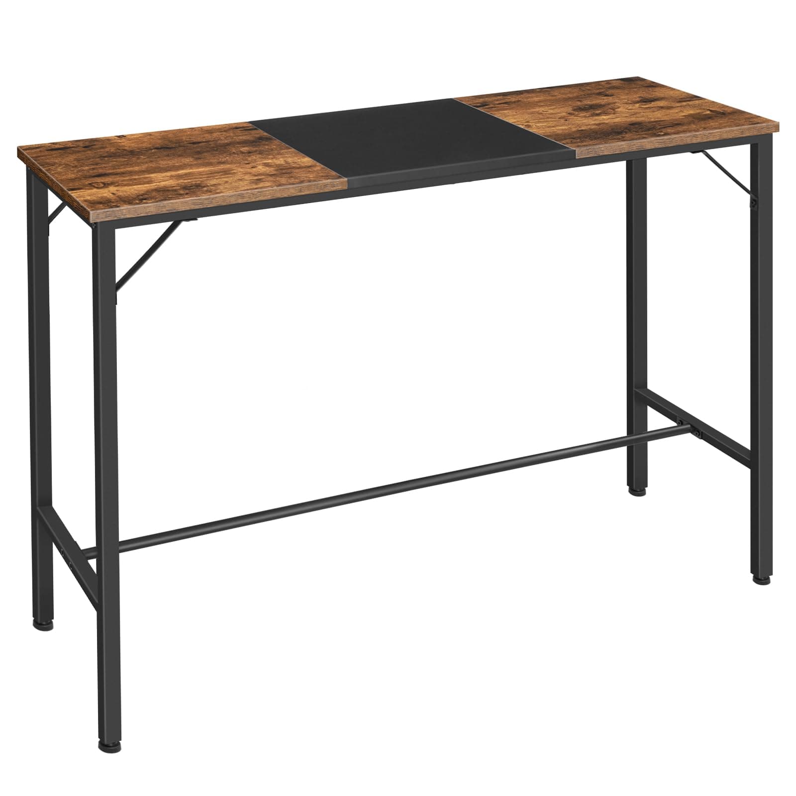HOOBRO Bar Table, 47.1" Rectangular Pub Table, Tall Counter Height, Long Bar Height Table for Small Space, Sturdy and Durable, Easy to Assmble, Rustic Brown BF12BT01