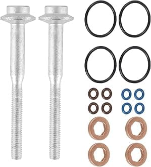 Car Injector Seal Kit, 1 Set Compatible with Audi VW Injector, Fuel Injector Seals Repair Replacement Kit MK7 2.2 2.4 3.2 TDCI 6C1Q-6K780-AB,with Ford Fiesta