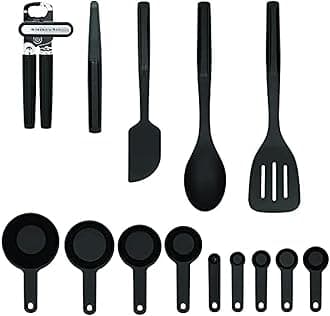 Universal Tool and Gadget Set, 14 Piece, Black