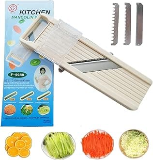 Handheld Mandoline - Japanese Style Slicer for Vegetables, Cabbage, Cucumber & Carrots