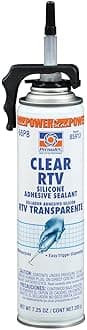 Permatex 85913-6PK Clear RTV Silicone Adhesive Sealant, 7.25 oz. PowerBead Can (Pack of 6)