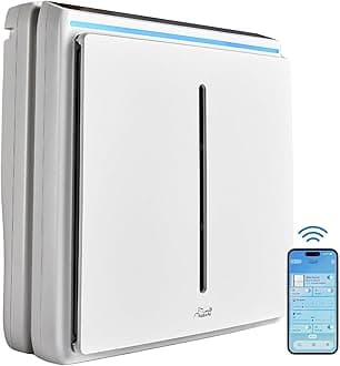 A3 SPA-1000N Air Purifier HEPA Filter - Ultra Quiet, WiFi-enabled, Wall Mountable HEPA Air Purifiers for Home, Pets, Pet Dander, Smoke, Dust, Odors, VOCs - Asthma & Allergy Filter, White