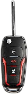KeylessOption Key Fob for 1998 1999 2000 2001 2002 2003 2004 2005 2006 2007 2008 2009 2010 2011 2012 2013 2014 2015 2016 Ford Mazda Mercury Remote, 3-Button CWTWB1U345, Programming Guide Included
