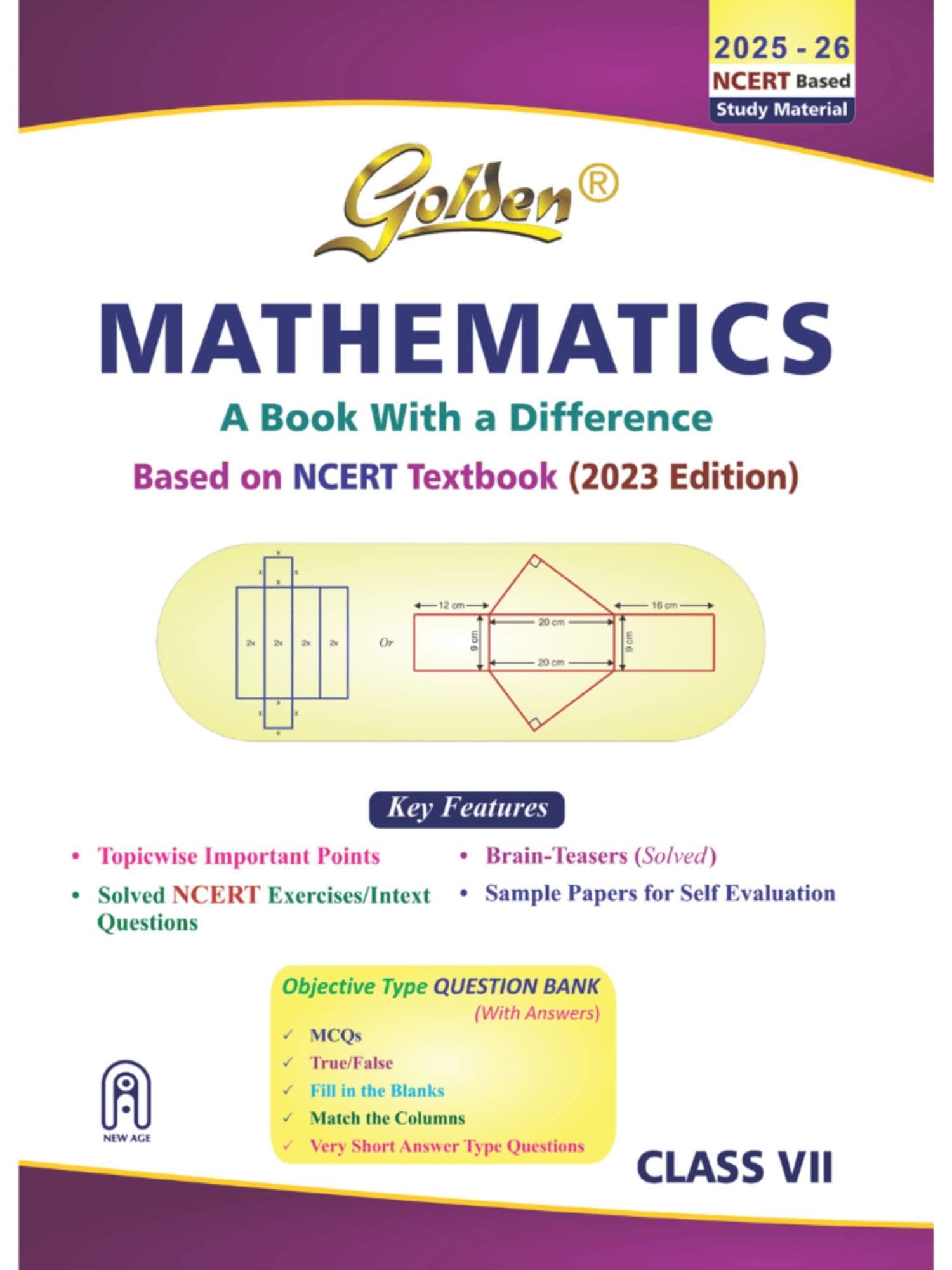 Golden Mathematics: With Sample Papers Class 7