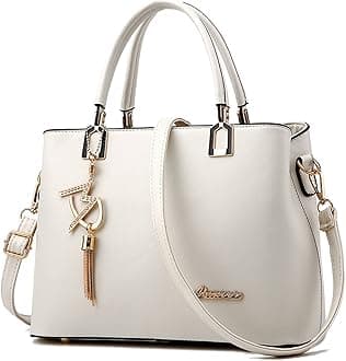 HALAMODO Hand Bag Luxury Handbags Womens bags Designer Shoulder bag Female Messenger Bags Simple Tote Crossbody Bags for girls (White)