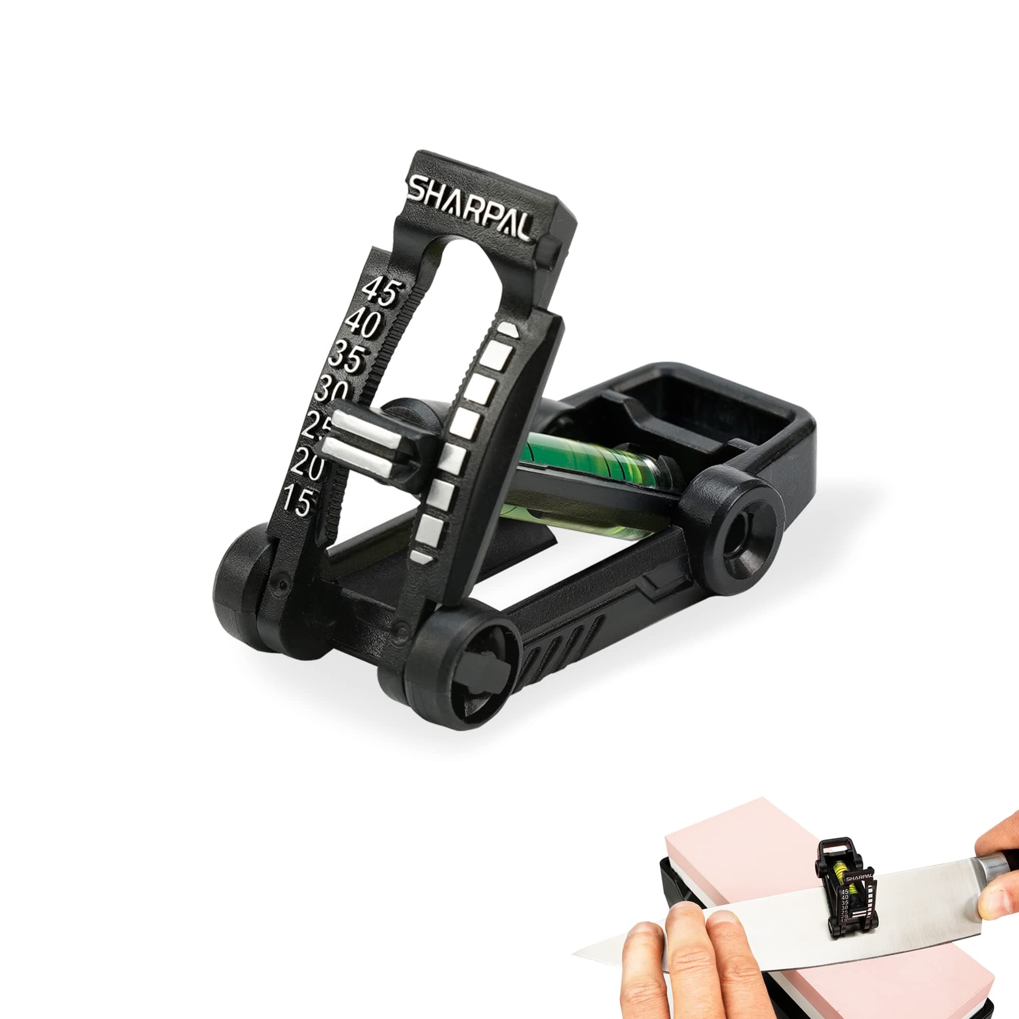 194H Whetstone Knife Blade Sharpener Sharpening Stone Angle Guide, Chisel/Plane Iron Blade Honing Guide, Knife Edge Angle Finder, Knife Sharpening Trainer (Angle from 15° to 45°)