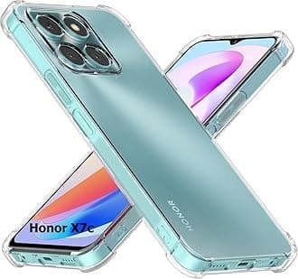 Zubitech Case for Honor X7c Soft Silicone TPU Case, Lightweight Protective Cover Smooth Finish Camera Protective Shock Absorbant Stylish Case for Compatible with Honor X7c (Clear)