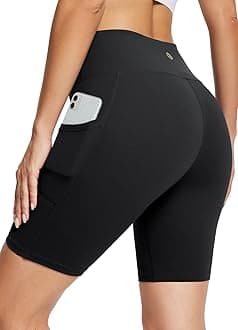 baleaf Women's 8"/ 5"/ 3" Biker Shorts High Waist Yoga Workout Gym Running Volleyball Spandex Shorts with Pockets