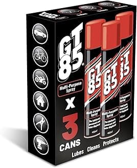GT85 Multi-Purpose Oil Spray 400ml, Clean, Lube & Protect Metal and Composite Parts, Rust Prevention and Lubricant for Bike Accessories & Tools (Pack of 3)