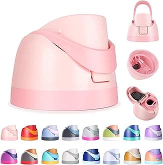 Renyqatt Replacement Lid for Owala Freesip, Compatible with Owala Cup 16oz 24oz 32oz 40oz, One Button Water Bottle Top Lid Replacement Accessory, Leakproof, BPA-Free (Light Pink)