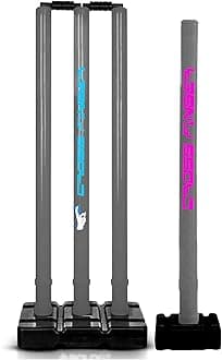 Cricket Kit – Full Size Plastic Bat, Synthetic Ball, Stumps & Kit Bag – Lightweight & Durable Tennis Cricket Plastic Kit