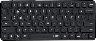 Rapoo E9050L Bluetooth Wireless Keyboard, Support 4 Devices, 78-Key Keyboard with Indicator Light, Silent, Rechargeable, 90-Day Battery Life, Ultra-Thin Keyboard for Windows/Mac/Linux/Chrome, Black