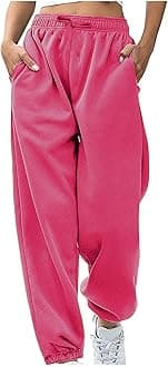 Womens Casual Joggers Cotton Sweatpants,Women Solid Color Trendy Athletic Pants,High Waisted Cute Sport Clothes