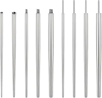 14G 16G 18G 20G Piercing Taper Piercing Ball Grabber Tool Kit Stainless Steel Flat Back Earring Applicator Tool Threadless Insertion Pin Curved Body Piercings Kit for Ear/Nose/Navel/Lip/Eyebrow
