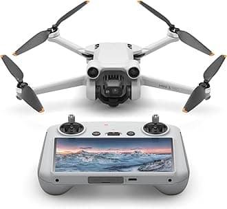 Camera Drone Mini 3 Pro with DJI RC (Remote Controller) Included, Beginner-Friendly, Remote ID Compatible, Foldable, 4K/60fps Video, 48MP Photos, Flight Time 34 Minutes, Lightweight Under 249 g