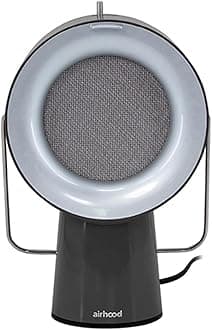 AirHood Wired Range Hood | Portable Kitchen Exhaust Fan with 2 Activated Charcoal Air Filter & Stainless-steel Oil Filter | Easy to Clean - Ideal for Indoor Cooktop Use (Space Black)