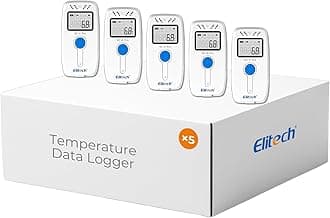 Digital Temperature Data Logger Medical Refrigerator Thermometer Vaccine Fridge Temperature Monitor, RC-4, 5 Pack