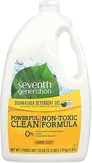 Seventh Generation Auto Dishwasher Gel - Lemon - Case of 6 - 70 oz.