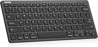 Arteck Ultra-Slim Bluetooth Keyboard Compatible with iPad 10.2-inch/iPad Air/iPad 9.7-inch/iPad Pro/iPad mini, iPhone and Other Bluetooth Enabled Devices Including iOS, Android, Windows, Black