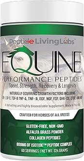 Equine Performance Peptides Horse Peptide, Organic Horse Supplement, Hoof Joint & Muscle Support, Weight Gain for Horses, 60 Servings