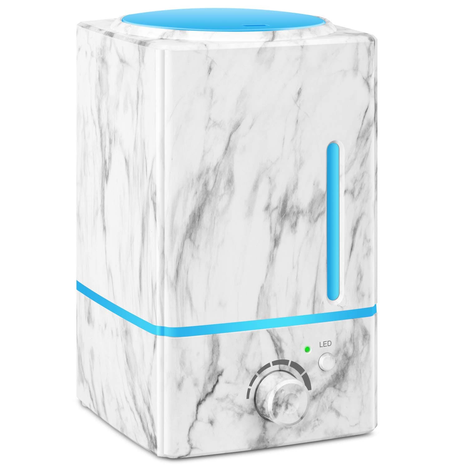 Essential Oil Diffuser, 1500ml Aromatherapy Diffuser Ultrasonic Cool Mist Humidifier with Auto-Off, Adjustable Output for Large Room, Cleaning Kit Included- White Marble