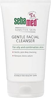 Sebamed gentle facial cleanser for oily & combination skin | pH5.5 | Daily Face Wash for acne prone skin | Provitamin B5 | Gentle foam | Protect skin's natural barrier, 150ml