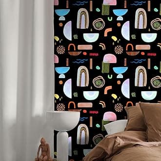 Abstract Geometric Wallpaper,300*44.5cm Hand Painted Graffiti Peel and Stick Wallpaper Removable Waterproof Contact Paper Decorative Vinyl Self Adhesive WallPaper for Mural Bedroom Living Room