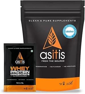 AS-IT-IS Nutrition 100% Creatine Monohydrate, Pure 2.5g Micronized Powder, USA Labdoor Certified for Accuracy & Purity- 100g (40 servings) + 30g Sachet of AS-IT-IS Whey Protein Concentrate - Unflavored - Supports Performance & Recovery