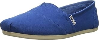 Skechers Women's Bobs Plush-Peace & Love Ballet Flat, Royal Blue, 7