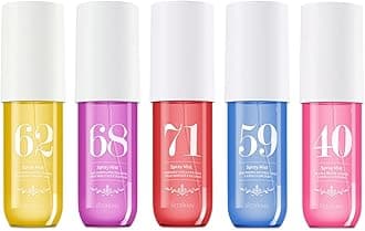 – 5 Pcs Body Spray, Body Fragrance Mist, Women's Body Spray, Long-Lasting Hair & Body Mist, Moisturizing Moisturizes the Skin, Perfume for Women