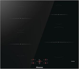 – HI6401BSC Built-in 60cm Induction Hob Ceramic Glass Panel, Child Lock, Touch control, Timer Function - Black 7200W, 595 x 54 x 520 mm (W x H x D)