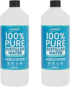 Distilled Water | 2 Litre (2x1L) | Distilled Water for CPAP Machines, Irons, Cleaning Machines and More | Made in the UK