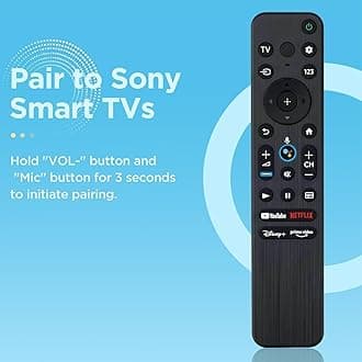 for Sony TV Remote Replacement RMF-TX800U Series, for All 2019-2024 Sony Remote for Smart TV with Voice Control, with YouTube, Netflix, Disney+, Prime Video Quick Buttons
