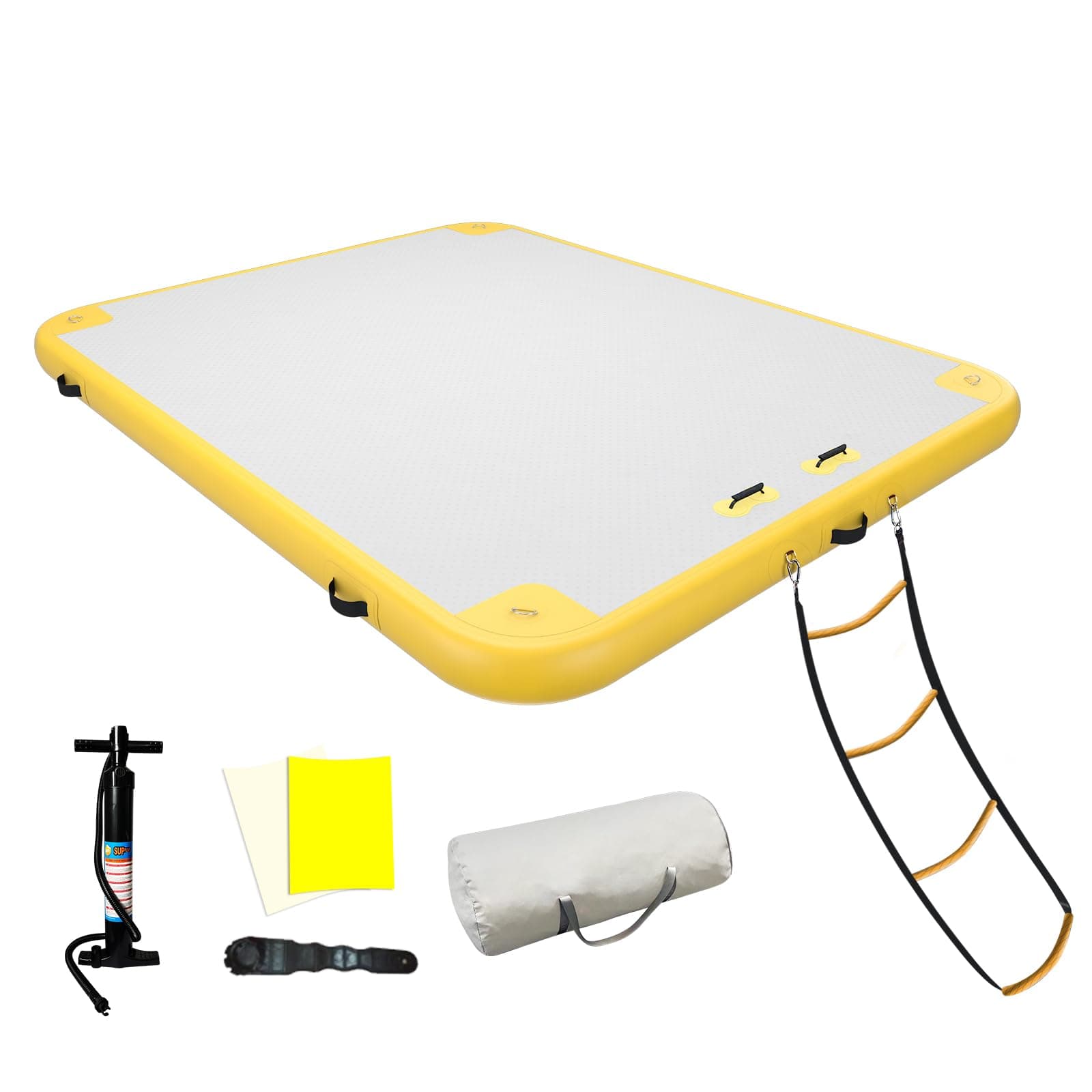 Inflatable Floating Dock with  Rope Ladder