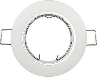 Pack of 10 Recessed GU5.3 MR16 Fitting Frost White Ceiling Downlight Fitting (Frost White)