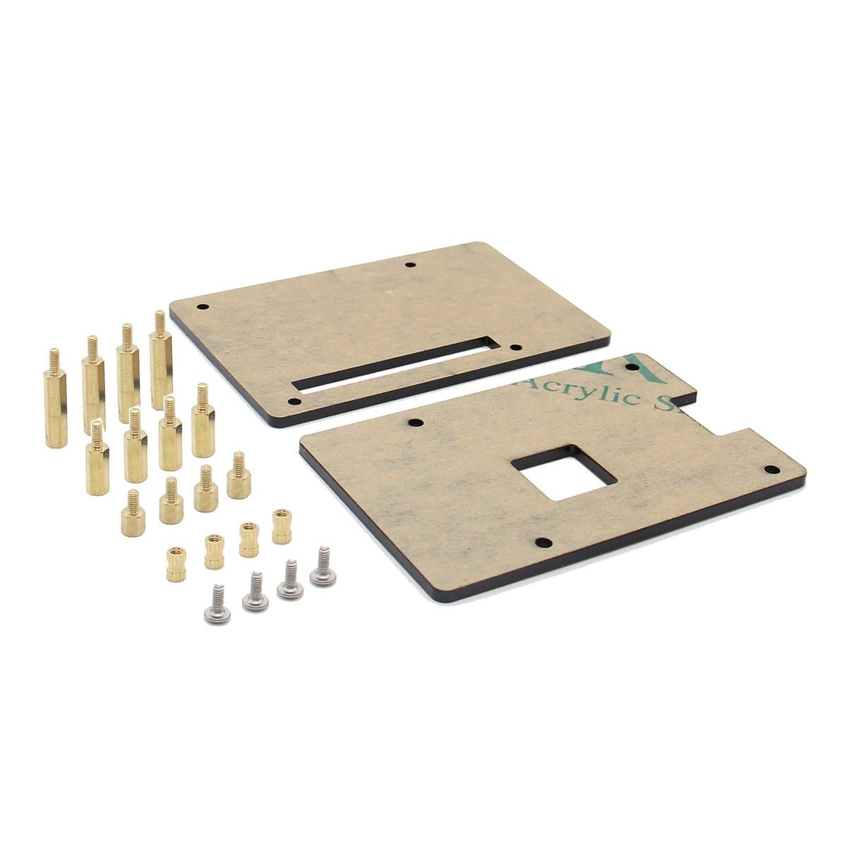 Geekworm Case for Raspberry Pi 4, Universal HAT Size Pi Case DIY Kit, Protective Acrylic Case for Pi 5/4B/3B+/3B/2B/B+ and Pi Hat Expansion Board