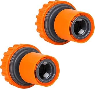 HOKIPO 1 Inch Plastic Garden Water Hose Quick Connector - Pack of 2 (NEW-3713 * 2)