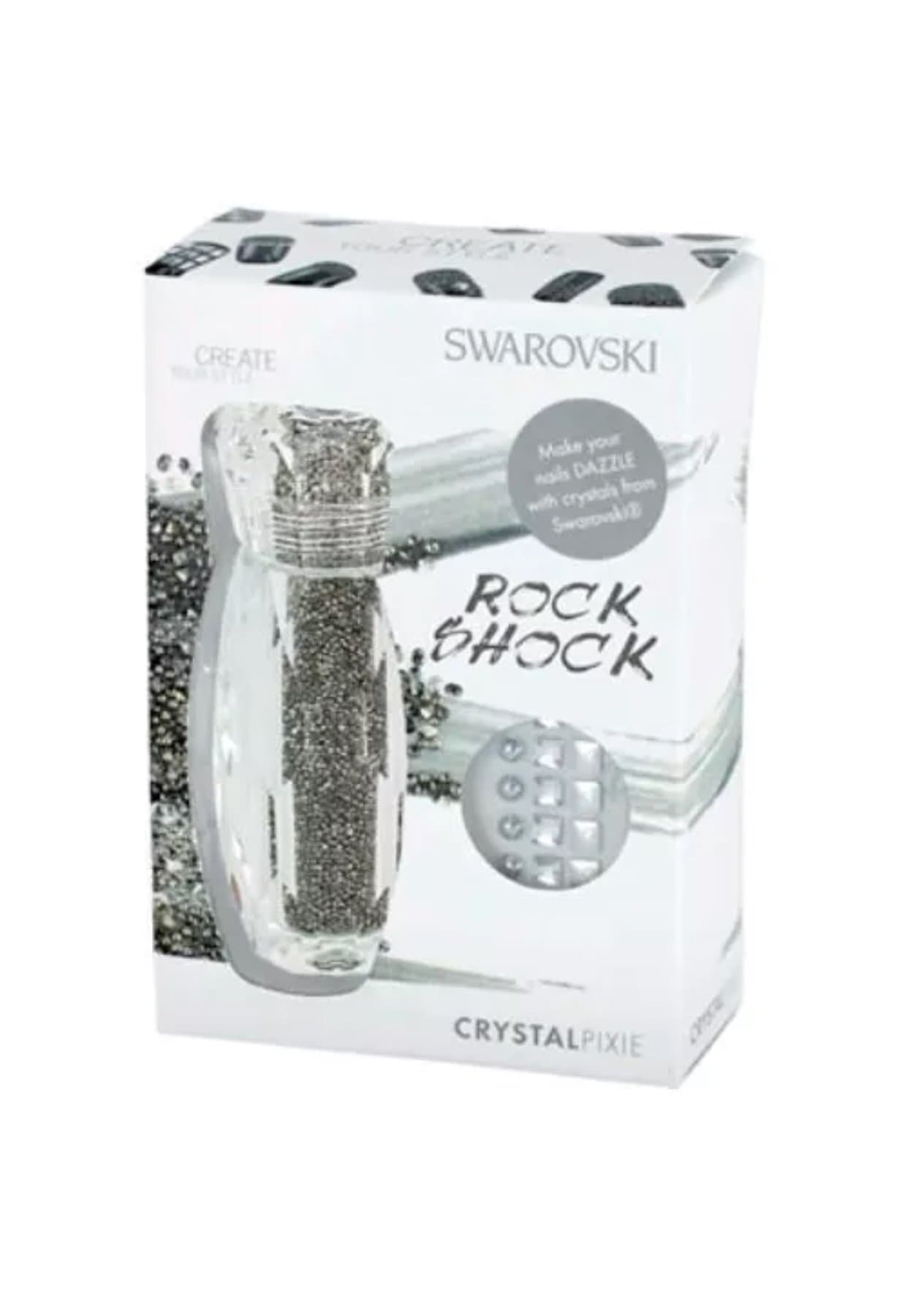 PIXIE SWAROVSKI CRYSTAL ROCK SHOCK (SILVER)