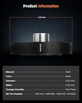 OCPTY 594-012 Engine Harmonic Balancer Crankshaft Pulley Replacement For Chevrolet Bel Air,Blazer,C10,C10 Pickup,C1500,C20,C20 Pickup,C2500,C30 Pickup,Camaro,Caprice,Chevelle,Corvette,El Camino,G10