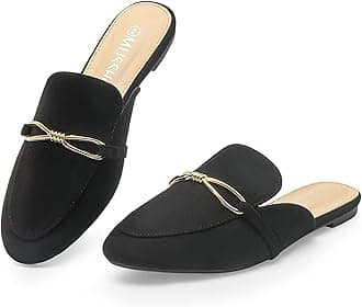 MUSSHOE Mules for Women Flats Comfortable Slip on Women Mules Backless Loafers