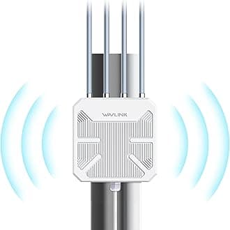 2026 AX1800 Outdoor WiFi 6 Extender, WAVLINK Outdoor WiFi Extender Signal Booster with PoE, Long Range Outdoor WiFi Access Point, IP67 Weatherproof, 4x8dBi Antennas, for Farm, Cameras, Patio, Starlink