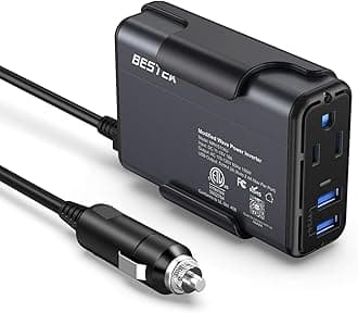 150W Power Inverter DC 12V to 110V AC Converter 4.2A Dual USB Car Plug Adapter Outlet Converter (Gray)