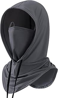 NALACAL Lightweight Cooling Balaclava Face Mask - Sun UV & Wind Protection, Breathable Full Face Mask for Motorcycle, Cycling, Fishing, Running - Black