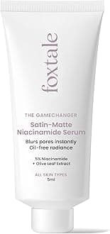 Foxtale 5% Niacinamide Face Serum with Olive Leaf Extract & Propanediol | For Oil Control & Brightening | Blurs Pores Instantly, Lightweight & Non-sticky | All Skin Types, Men & Women | 5ml