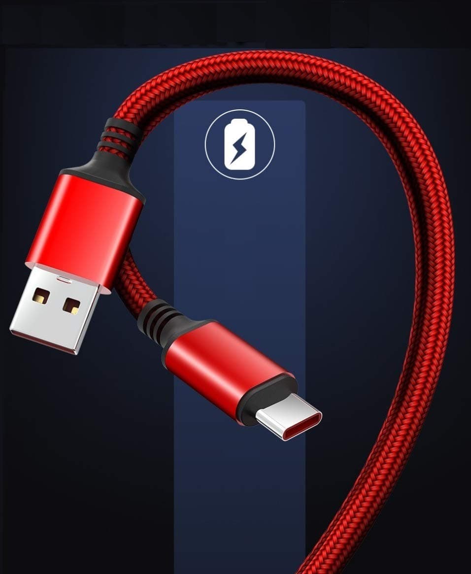 Grand Eletronics for OnePlus Cable Oneplus 3/3t/5/5t/6/6t/7/7t/8 Pro/8t Cable 6.6 Feet Data Cable Dash Warp Charge Cable for OnePlus 3 3t 5 5t 6 6t 7 7T 8 pro 8t Charging [Compact Trangle-Free] (Red)