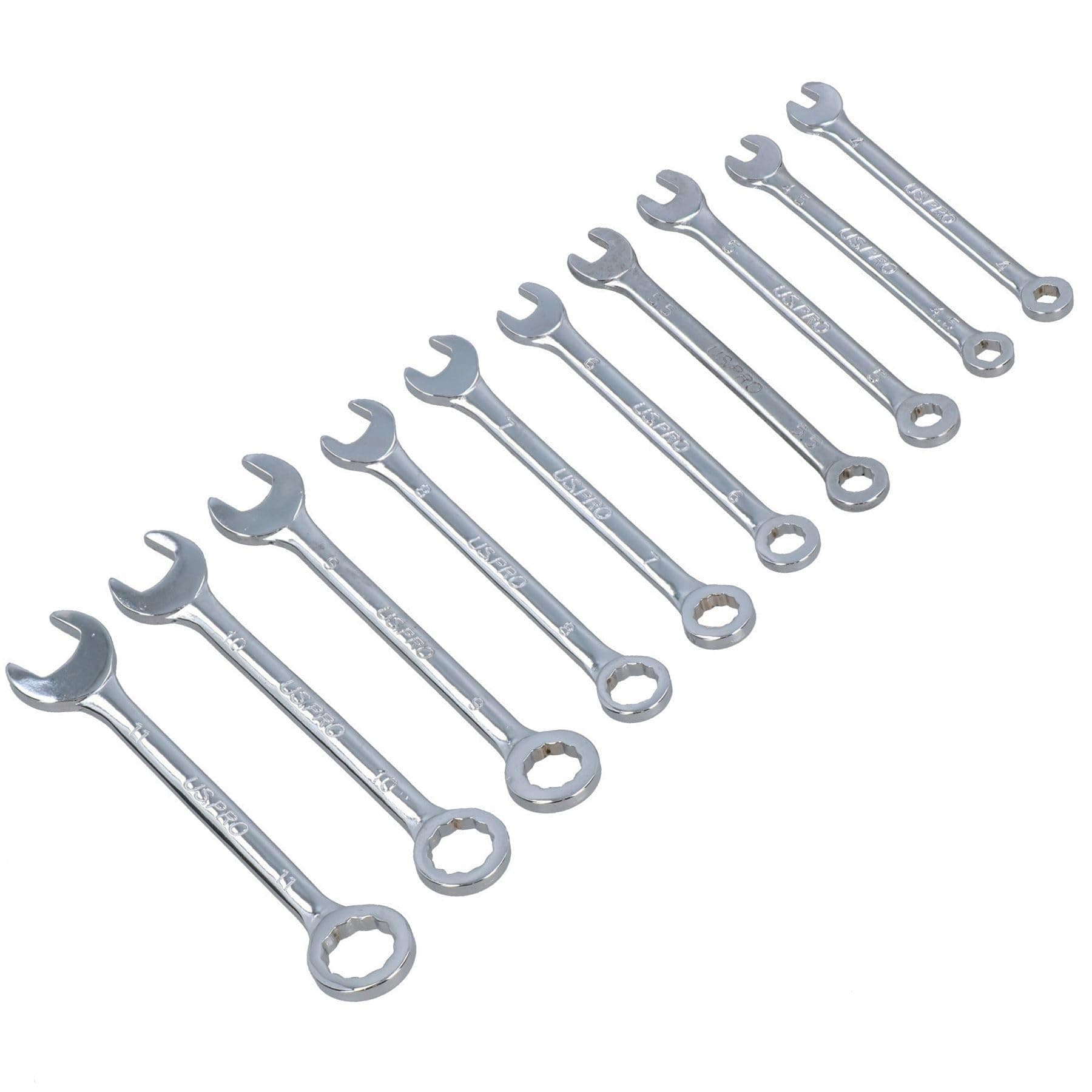 10pc Mini Equal Combination Spanner Set 4-11mm Micro Wrench Metric