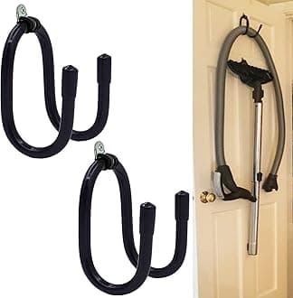 Pmsanzay 2 Pack Vacuum Hose and Head Holder - Wall Mount Stand Storage Rack for Canister and Garage Vacuums - W Style