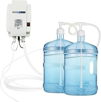 TDRRICH Bottled Drinking Water Dispensing Pump System，Double-Pipe Electric Water Pump for 5 Gallon Power 25W Pressure Value 60psi 1GPM Flow 2.5L Suitable for Coffee/Ice Machines,Refrigerators, Faucets