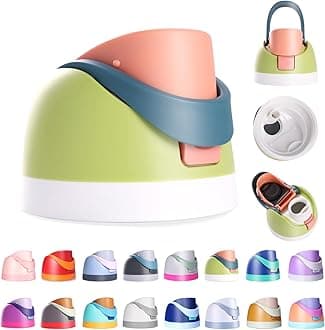 Renyqatt Replacement Lid for Owala Freesip, Compatible with Owala Cup 16oz 24oz 32oz 40oz, One Button Water Bottle Top Lid Replacement Accessory, Leakproof, BPA-Free (Fruit Green)